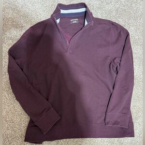 UNTUCKit Men's Burgundy quarter zip Sweater